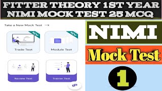 Fitter Theory 1st Year Nimi Mock Test 25 MCQ  Nimi Mock Test  1 [upl. by Lirbaj]