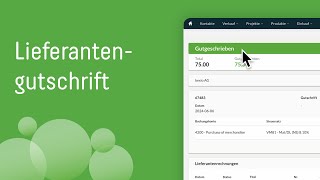 Lieferantengutschriften erfassen  bexio Support [upl. by Neehsuan]