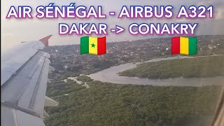 AIR SÉNÉGAL DAKAR TO CONAKRY  AIRBUS A321 [upl. by Sirromad]