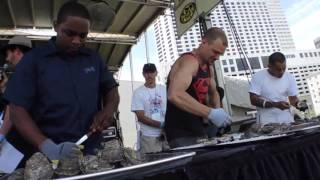 Imagine shucking 19 oysters in 2 minutes Oyster Festival [upl. by Eesdnyl]