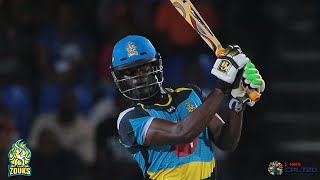 Andre Fletcher goes big vs Tridents  CPL15 [upl. by Htebazle]