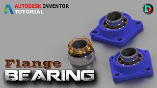 Autodesk Inventor tutorial  Flange Bearing [upl. by Aisatana]