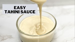 EASY TAHINI SUPER CREAMY  the best tahini recipe [upl. by Annabela336]