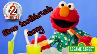 Elmo brushing teeth song  2 minute timer for kids to brush teeth [upl. by Codee]