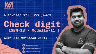 Check digit  ISBN13  Modullo11  Paper1  Error Detection Methods  O Level  By Sir Wasiq [upl. by Eatnuahs]