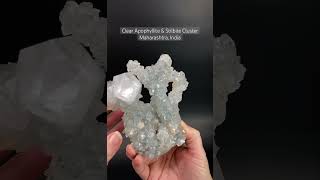 Clear Apophyllite Stalactite Formation Cluster from Maharashtra India [upl. by Sawyere]