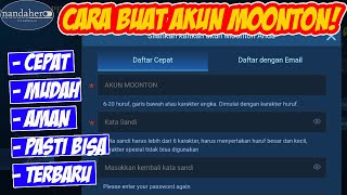 CARA MEMBUAT AKUN MOONTON MOBILE LEGEND TERBARU  DAFTAR MOONTON 2022 [upl. by Knowlton]