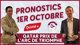 PRONOSTICS ET QUINTÉ  POUR LE QATAR PRIX DE LARC DE TRIOMPHE 1ER OCTOBRE AVEC CHRISTOPHE SOUMILLON [upl. by Adnaral]