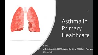 Asthma In Primary Care PART 1 Dr Staats WSU FAM MED TUTORIAL [upl. by Ok]