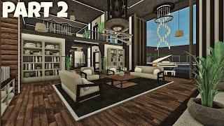 Bloxburg Modern Botanical Mansion Speedbuild Part 24 Interior [upl. by Ylicic754]