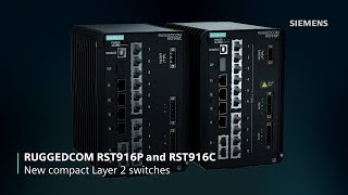 RUGGEDCOM RST916P and RST91C  Powerful 10 Gigabit compact switches [upl. by Aisenat]