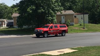 Olathe KS Fire Battalion Chief 52 Responding 52418 1457hrs [upl. by Beeson]