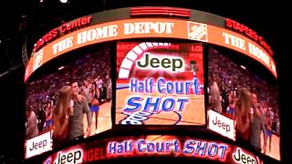 Happy 21st Birthday Chance Lavitch won a Jeep with a HalfCourt Shot Clippers v Thunder [upl. by Tien]