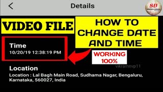 how to change date and time video date and time video meta data changer 2020 [upl. by Ednarb]