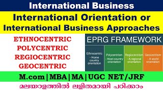 International Business approaches  International Orientation  EPRG FrameworkMcomUGC NETJRF [upl. by Ainesell]