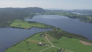 Stjørdal gårder åkre småbruk  Flying Over Norway [upl. by Eltsirhc]