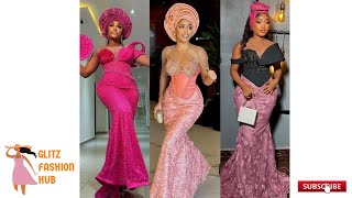 BEAUTIFUL STYLES FROM LACE ASOEBI CATALOGUE 2023fashion owambestyles asoebilacestylespartyattire [upl. by Baum910]