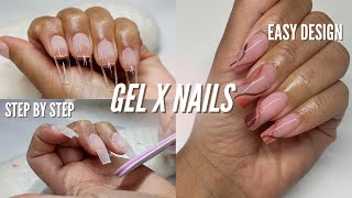 HOW TO APPLY GEL X NAILS STEP BY STEP [upl. by Gloriane448]