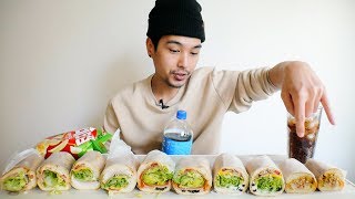 Eating a Quiznos Party Pack  MUKBANG [upl. by Jarlath]