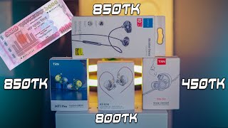 ১০০০ টাকায় কোনটা সেরা  Trn Mt1 Pro vs Rock Obsidian Vs Trn CS2 vs Kz Eds  Best Earphone Under 1k [upl. by Atihana]