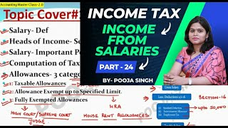 Income From Salaries  Allowances  Income Tax  202223  Accounting Masterclass  Part24  BCom [upl. by Gati]