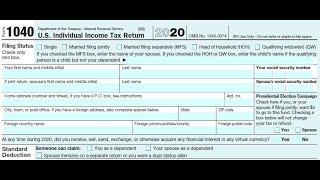 How to fill out IRS Form 1040 for 2020 [upl. by Noiramaj491]