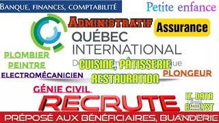 التقديم على عروض الشغل Québec en Tête recrutement international حملة توظيف كندا recrutement canada [upl. by Tressia623]