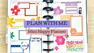 PLAN WITH ME  MINI HAPPY PLANNER  Rainbow  Nov 6122023 [upl. by Nnyleuqcaj]