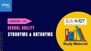 V2 Synonyms and Antonyms  TCS NQT [upl. by Sarnoff]