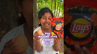 Egg amp Sizzling Lays Crispy Balls  Tomato Souce ൽ മുക്കികഴിച്ചാൽ പൊരിക്കും😋tranding yummy lays [upl. by Enyalaj]