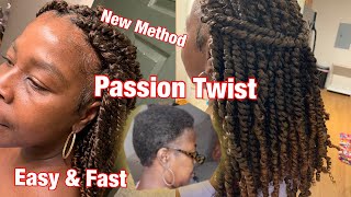 PASSION TWIST ON MY MOM EXTREMELY SHORT HAIR TIANA PASSION TWIST CROCHET HAIR [upl. by Hoy359]