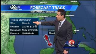 12 pm Tropical Storm Karen Update [upl. by Llednek]