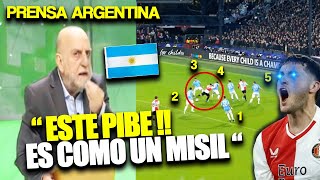 PRENSA DE ARGENTINA ELOGIA EL GOLAZO DE SANTI GIMENEZ  TREMENDO MISIL DE NUESTRO PIBE [upl. by Nivanod]