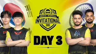 HINDI BGMI INDIA  KOREA INVITATIONAL  DAY 3 [upl. by Munster]