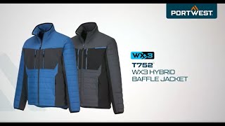 Portwest T752  WX3 Hybrid Baffle Jacket  EN [upl. by Norvol]