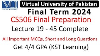 CS506 Final Term Paper Preparation  CS506 Final Term Preparation 2023 [upl. by Rasure]