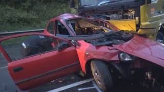 Tödlicher Verkehrsunfall Abschlepper gegen PKW in Troisdorf am 170616 [upl. by Brelje505]