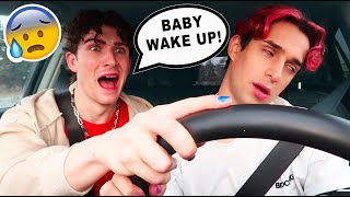 PASSING OUT WHILE DRIVING PRANK ON BOYFRIEND cute reaction [upl. by Adnopoz599]