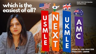 USMLE UK PLAB AMC OR NEXT Which is the easiest for Indian Students [upl. by Nnahoj]