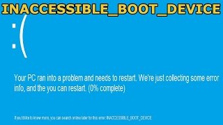 How To Fix INACCESSIBLEBOOTDEVICE BSOD In Windows 10 [upl. by Neslund654]