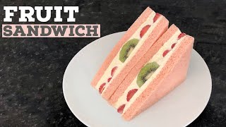 How to Make Japanese Fruit Sandwich Recipe  Fruit Sando  Just Cook [upl. by Teresita]