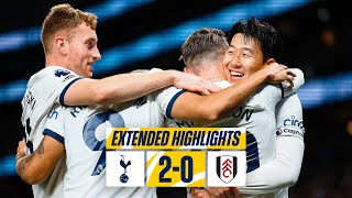 TOTTENHAM HOTSPUR 20 FULHAM  PREMIER LEAGUE EXTENDED HIGHLIGHTS [upl. by Damian]