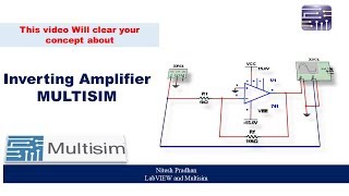 Inverting Amplifier practical Using Multisim [upl. by Tema]