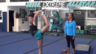 Cheer Extreme Instructional Series Part 2 quotArabesque amp Scale Trainingquot Segment 3 [upl. by Ahsam757]