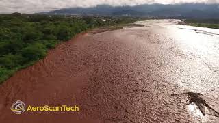 Creciente Rio Guatiquía Villavicencio Meta Drone  AeroScanTech [upl. by Naxela]