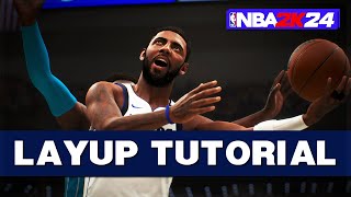 NBA 2K24 EASY LAYUP Tutorial  Master Every Layup In Game  Basic amp Advanced Guide [upl. by Nahgaem]