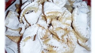 RECETA DULCES ITALIANOS DE CARNAVAL  CROSTOLI  CHIACCHIERE  FRAPPE  CENCI  BUGIE  GALANI [upl. by Nelg933]