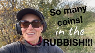 METAL DETECTING in rubbish… finds PREDECIMAL COINS COINS COINS [upl. by Hillary698]