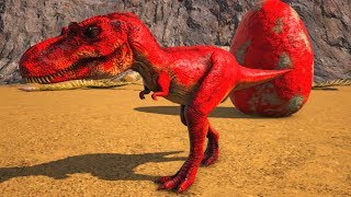 Bebê Red Albertosaurus Faminto Aprendendo a Caçar Sem Os Pais Ark Dino Evolved PTBR [upl. by Emil]