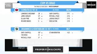 Exmouth CC 1st XI v Bradninch amp Kentisbeare CC 1st XI [upl. by Llibyc]